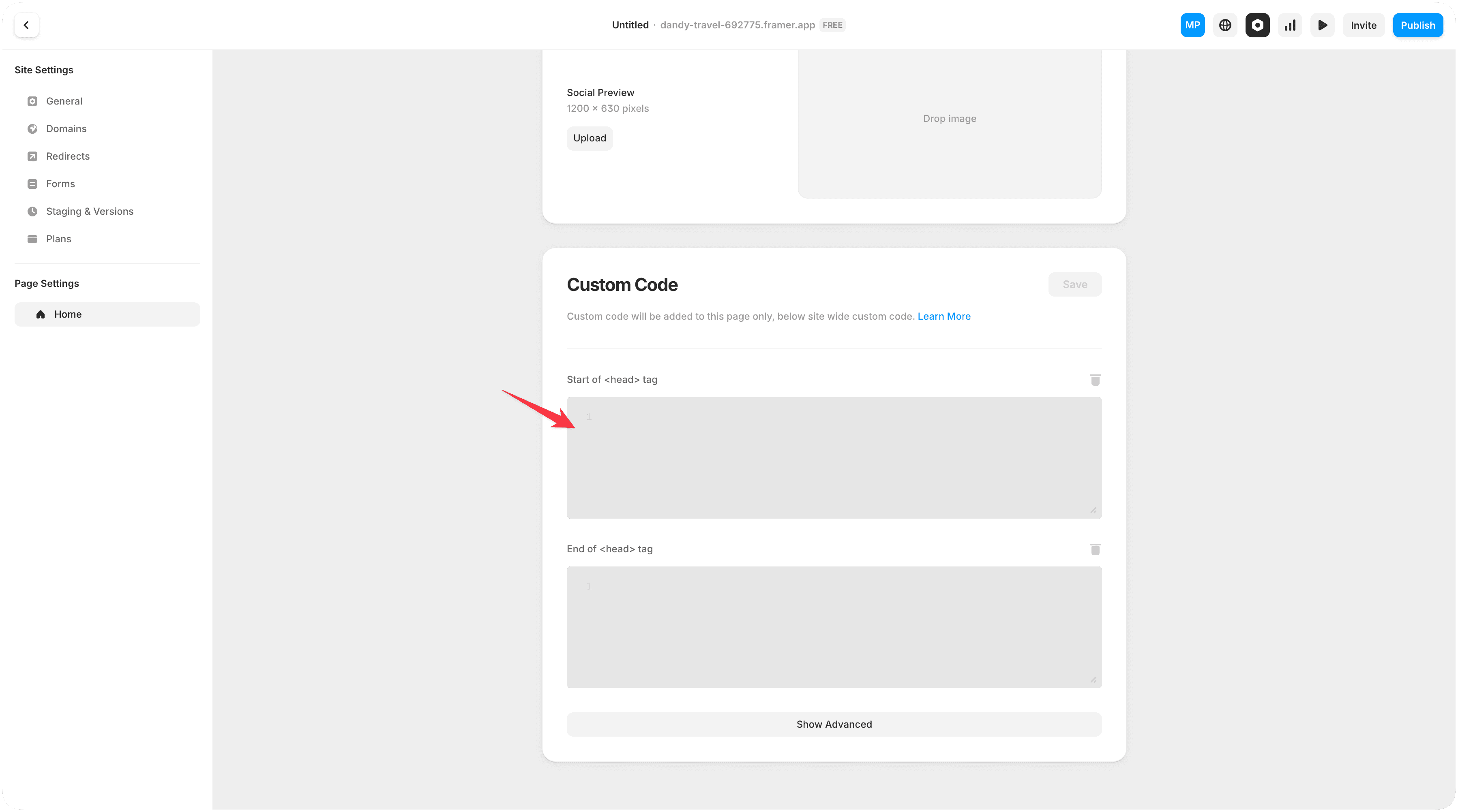 Paste AI Agent Code in Framer