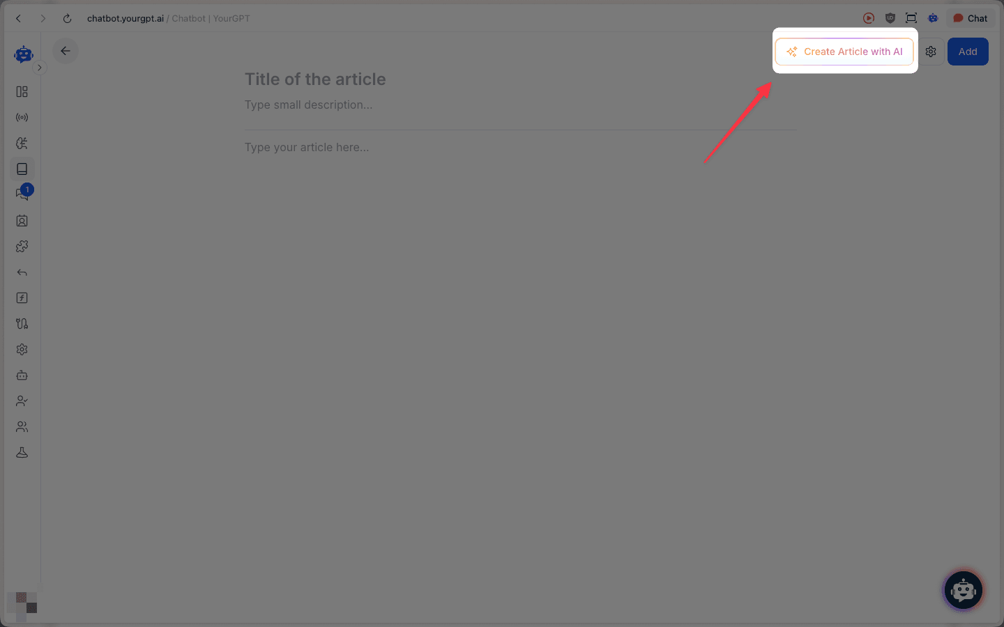 Create Article with AI