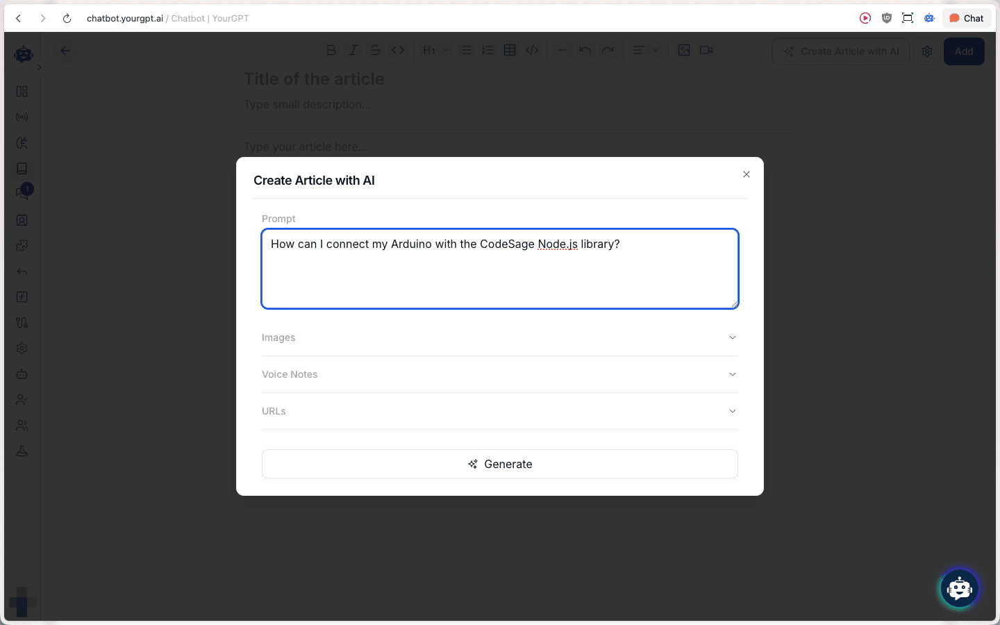 AI Article Prompt