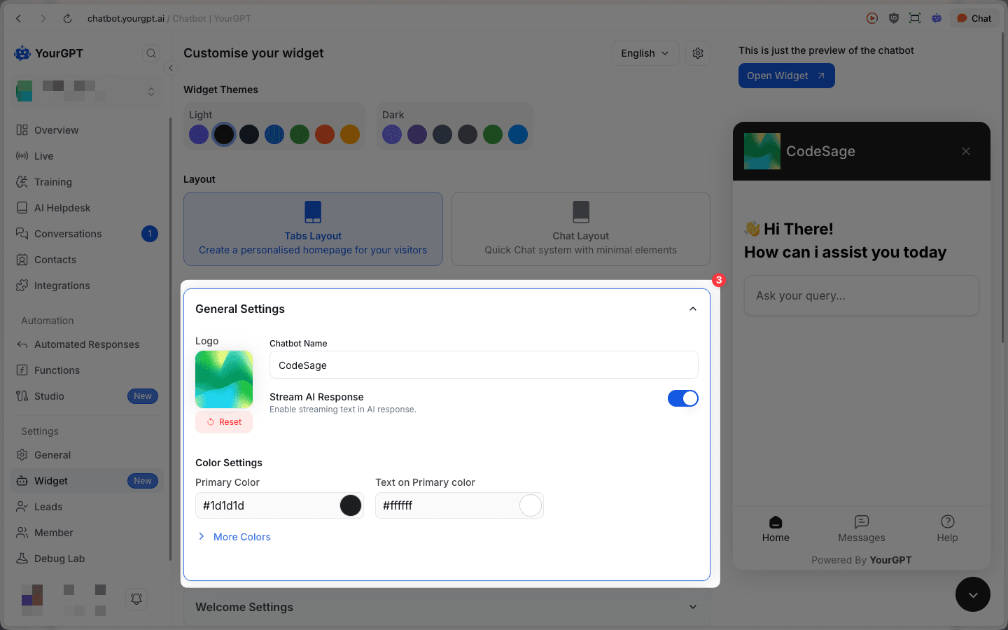 Configure General Settings