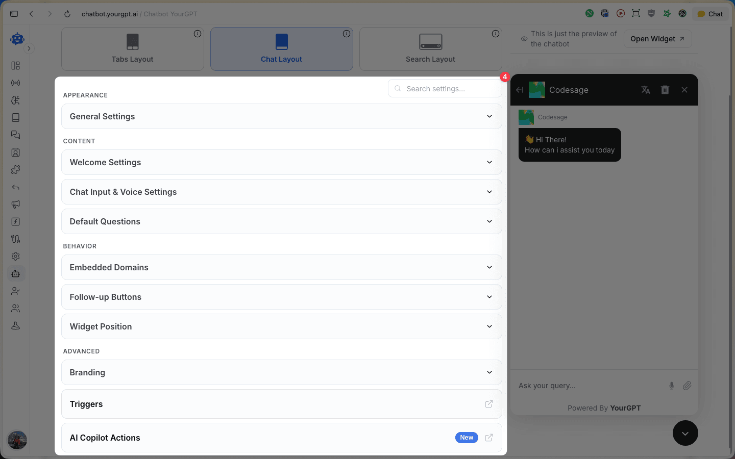 All Customization Options