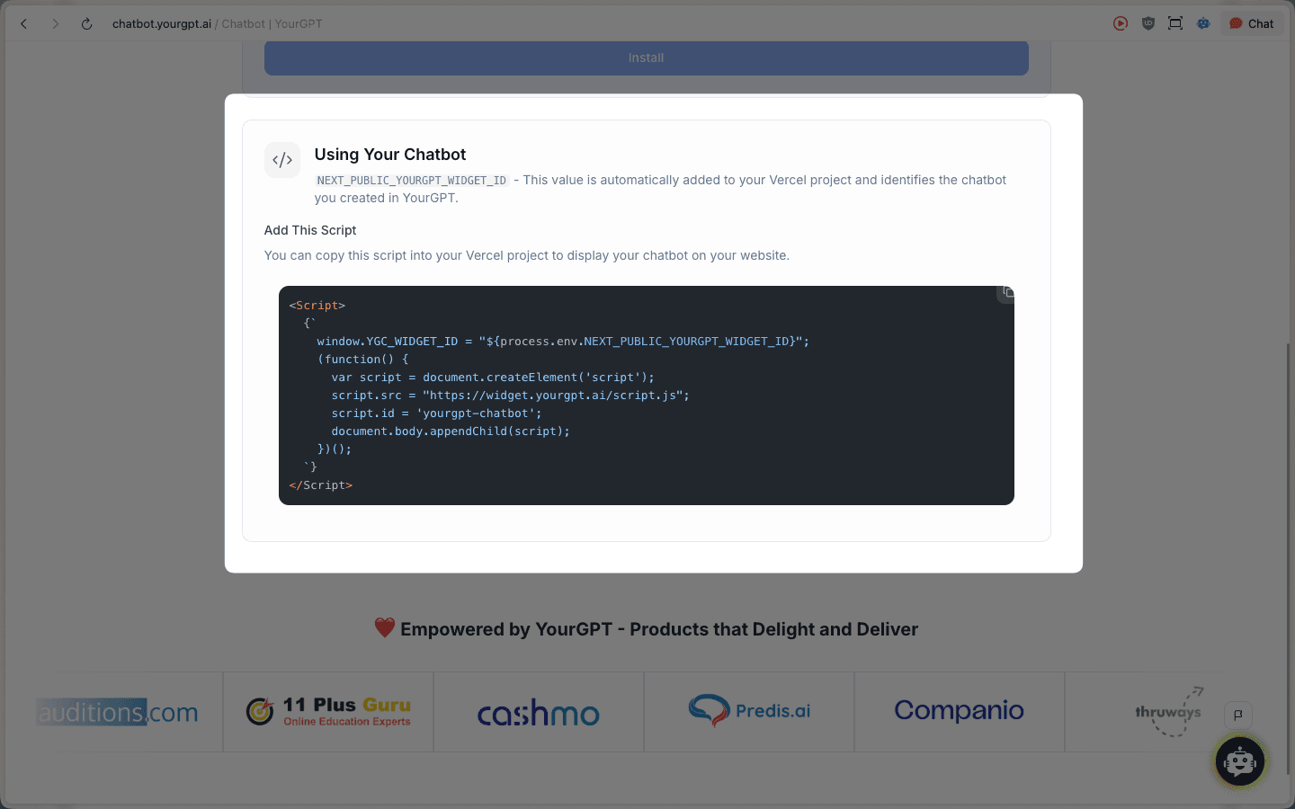 Embed the Widget