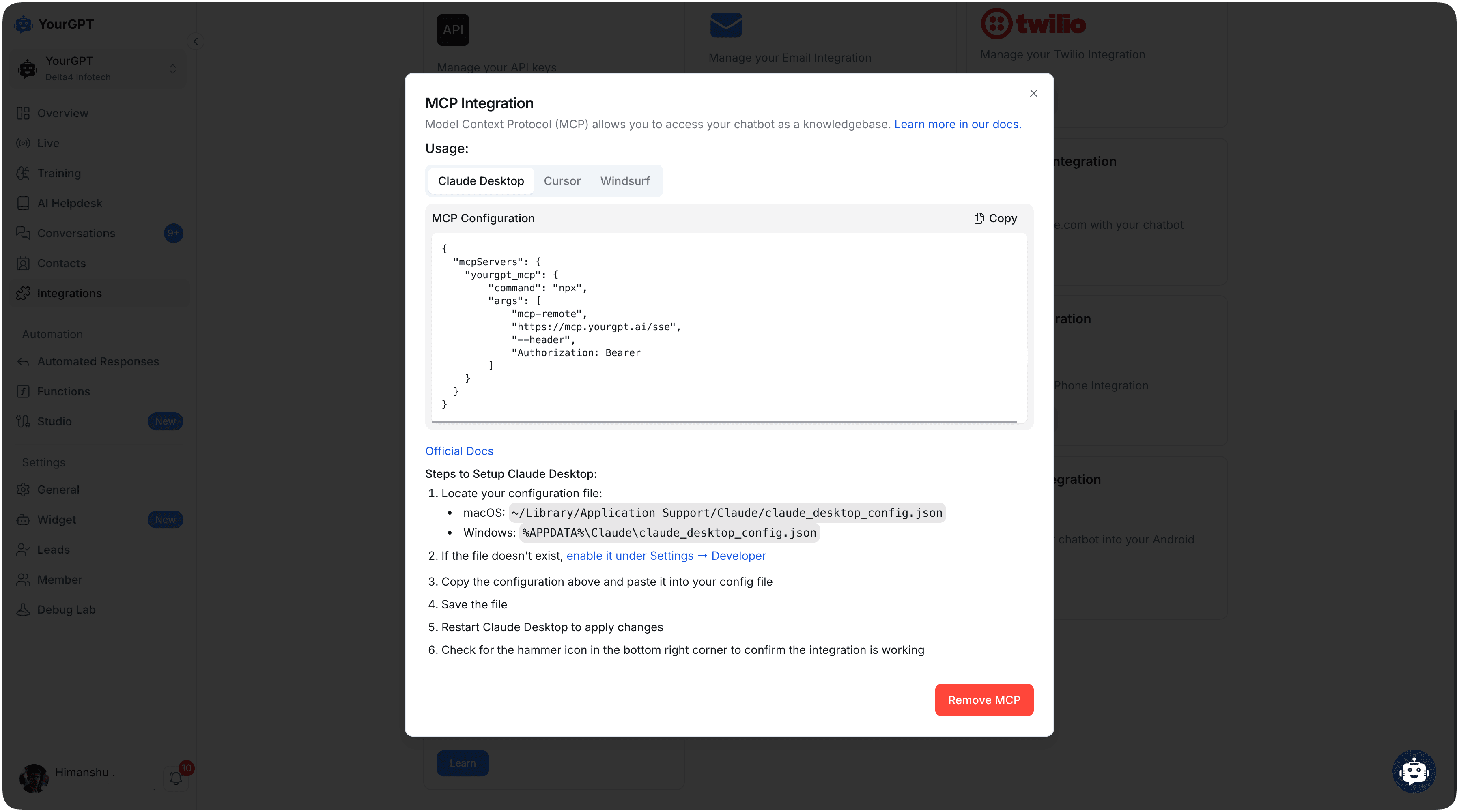 Choose MCP Tool