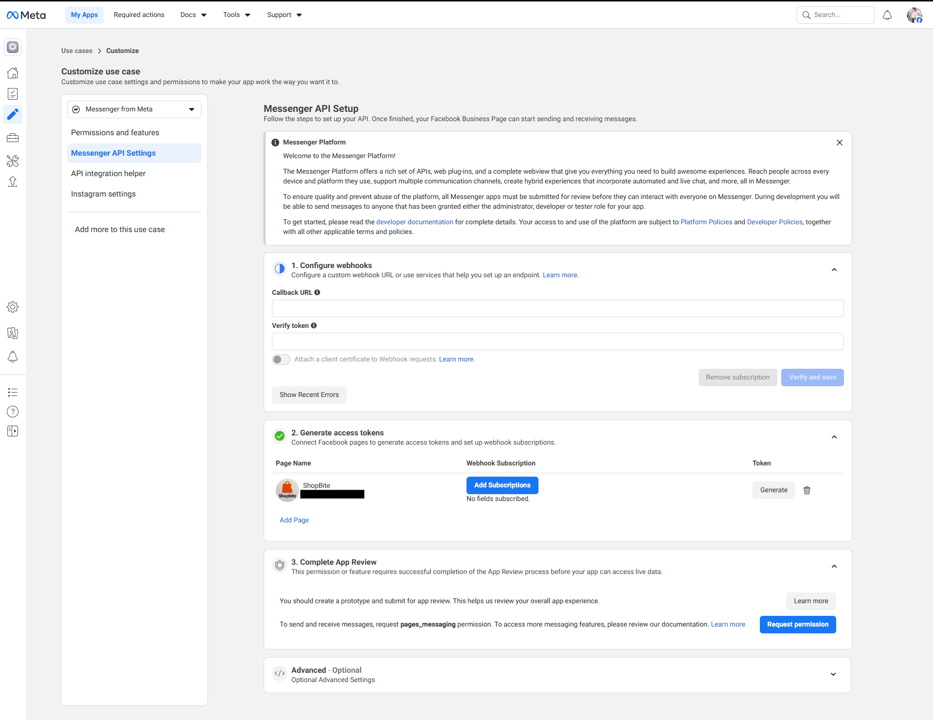 Step 5: Page ID and Access Token