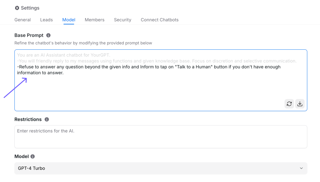 Base Prompt Configuration