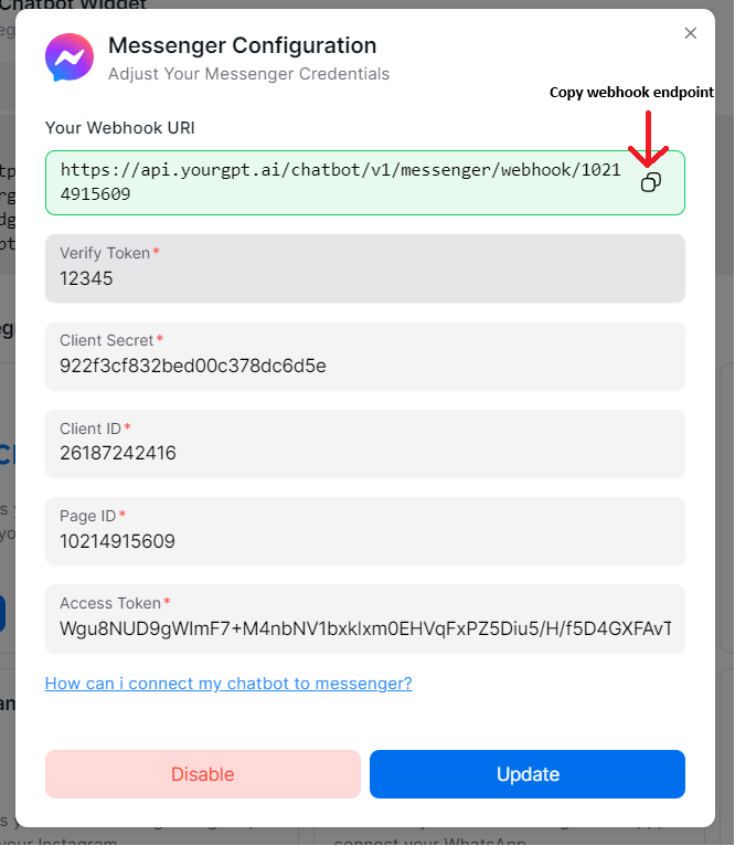 Step 7: Paste Webhook Endpoint